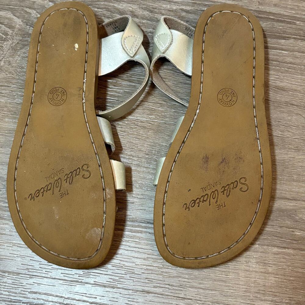 Salt Water Sandals by Hoy Original 820 Gold Leather Sandals Youth 4 Women’s 6 - Picture 5 of 10